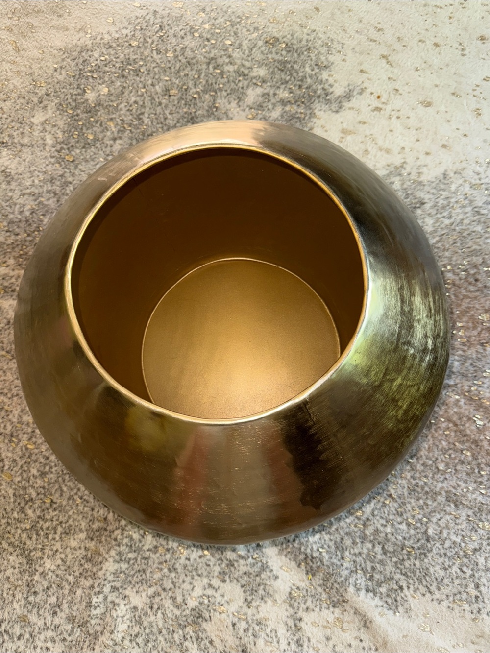 Metallic Round Accent Stool / Table - Gold Tone 14 ‘W from top x18 Tall - Picture 6 of 16